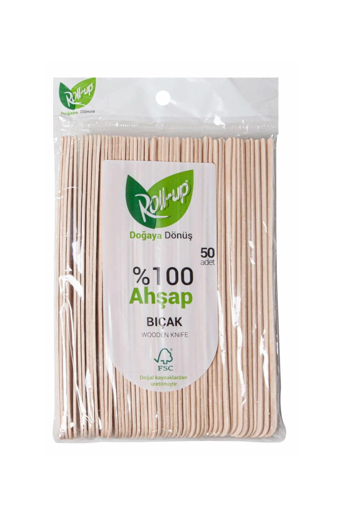 Roll-Up Ahşap Bıçak 50li