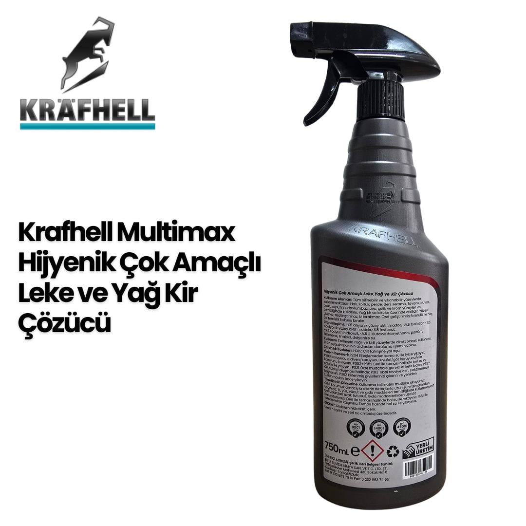 Krafhell Multimax Çok Amaçlı Leke Ve Yağ Kir Çözücü 750 ml