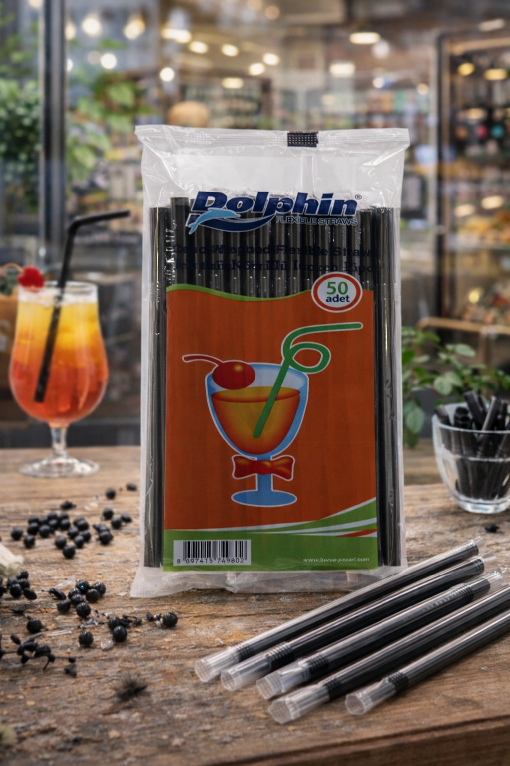 Dolphin Jelatinli Körüklü Frozen Pipet Siyah 50li