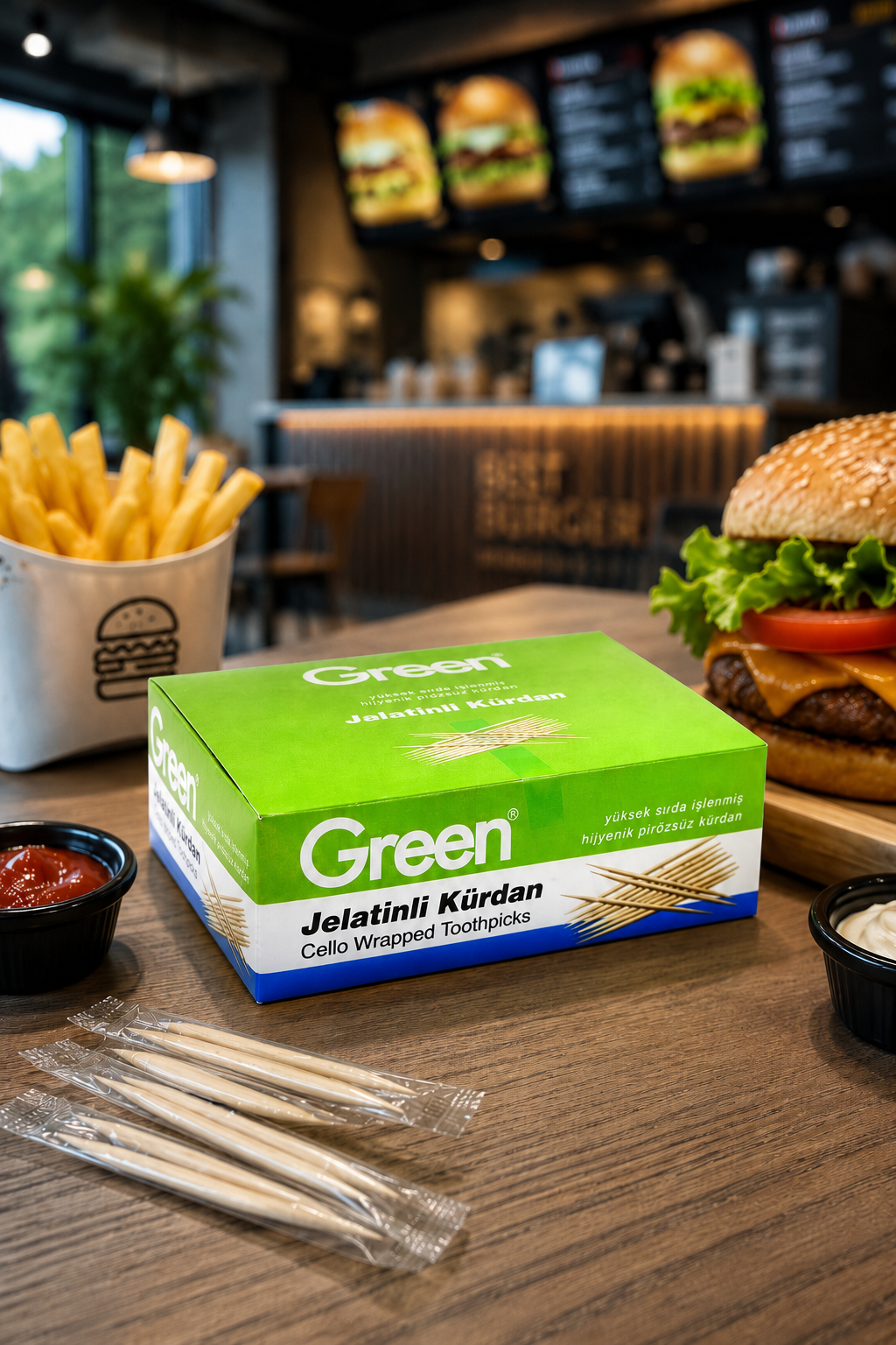 Green Jelatin Sargılı Kürdan 500lü – Hijyenik Tek Kullanımlık Paketli Kürdan