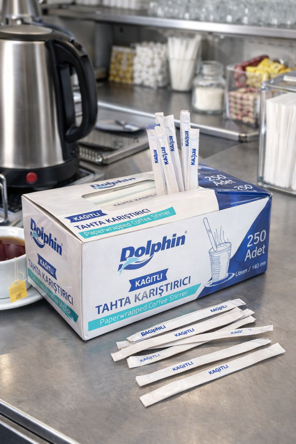 Dolphin Kağıtlı Tahta Karıştırıcı