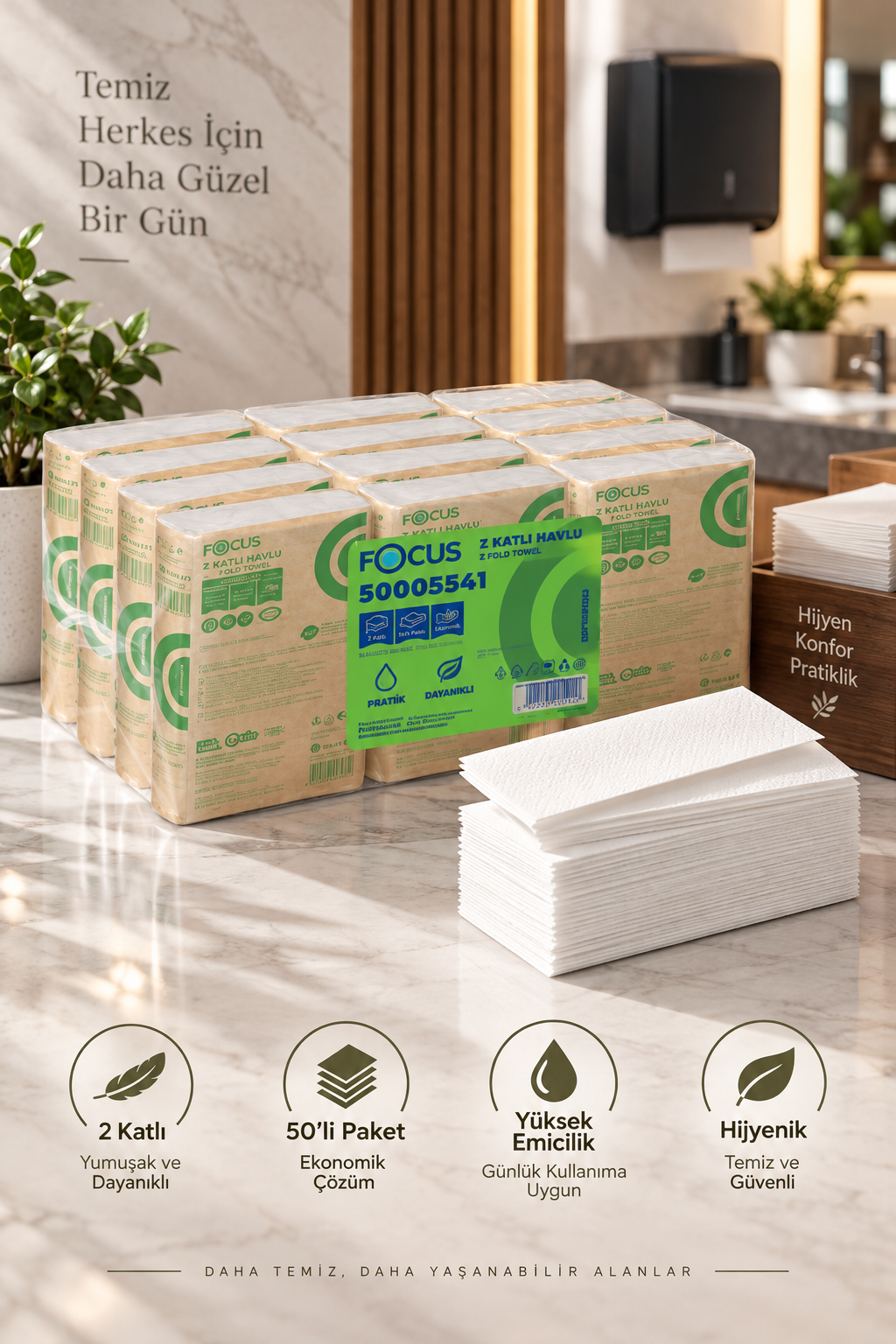 Focus Z Katlama Havlu Peçete 150li 12 Paket
