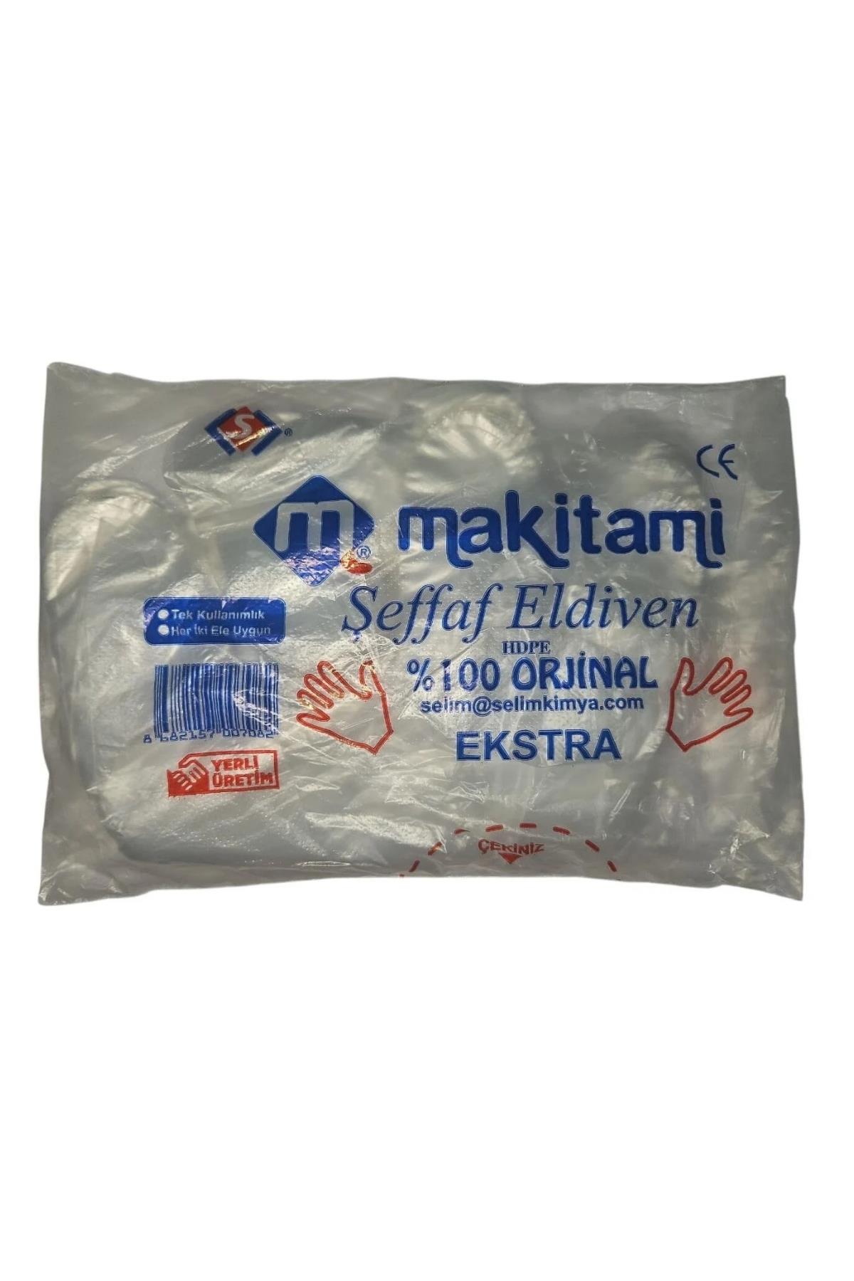 Makitami Şeffaf Tezgah Eldiveni 100lü