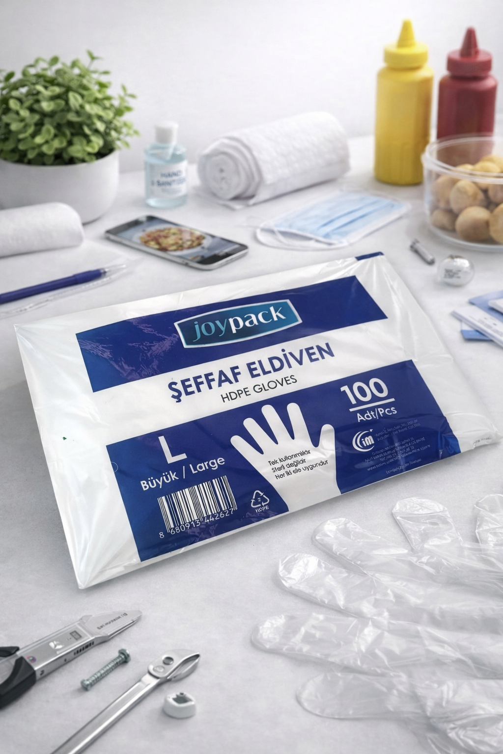 Joypack Şeffaf Tezgah Eldiveni 100lü