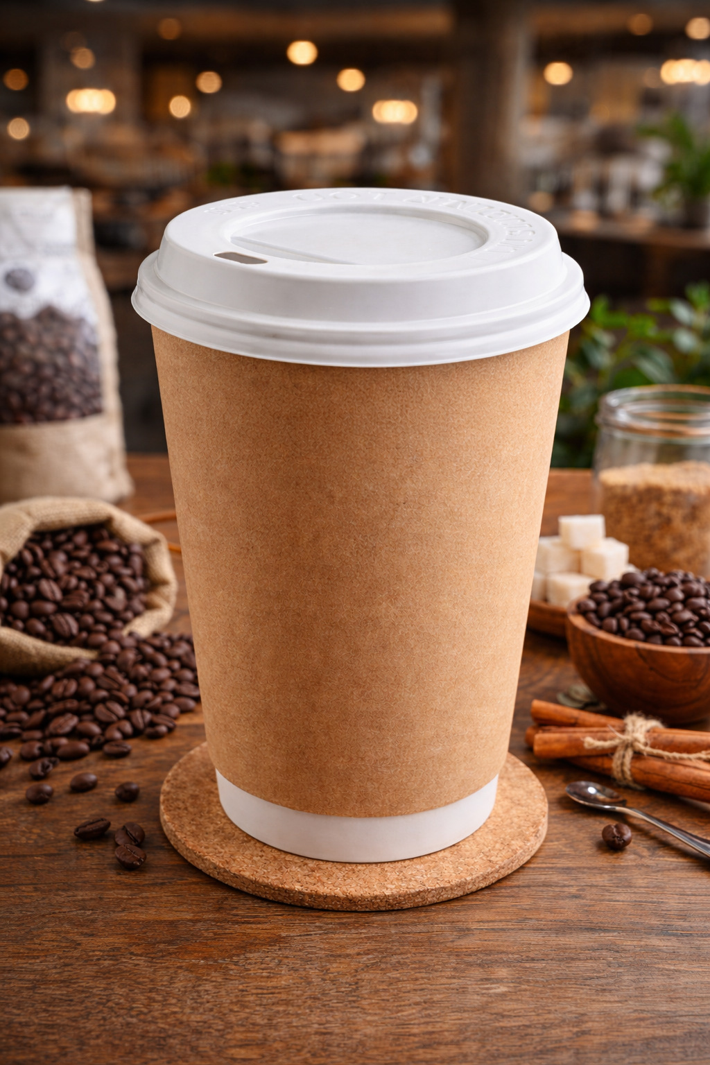 14-16 oz 90 Çap Sıcak İçecek Kapağı Beyaz 100lü
