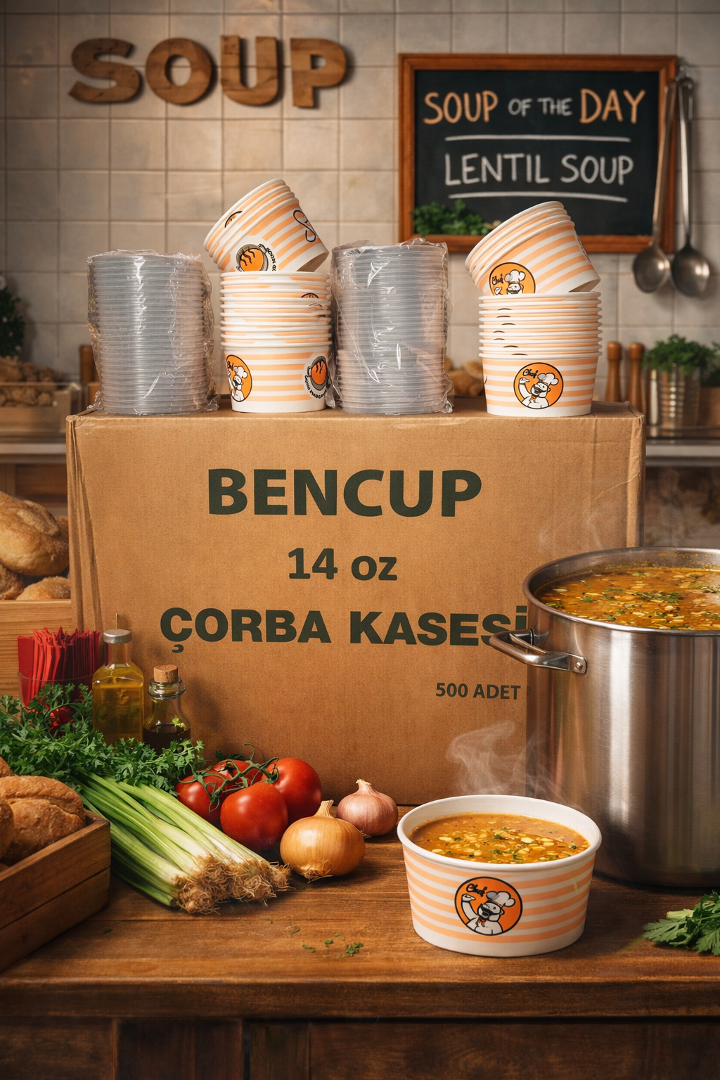 Bencup 14 Oz Çorba Kasesi 500lü