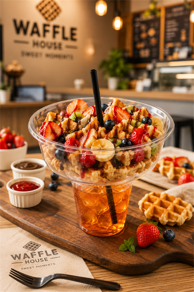 95 Çap Pet Waffle Kapak Bardak Üstü Waffle