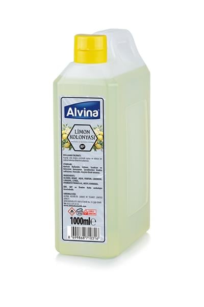 Alvina 80 Derece Limon Kolonyası 1000 ml 