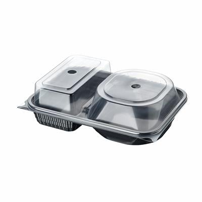 Dipack İki Bölmeli Hamburger Kabı 300 Adet
