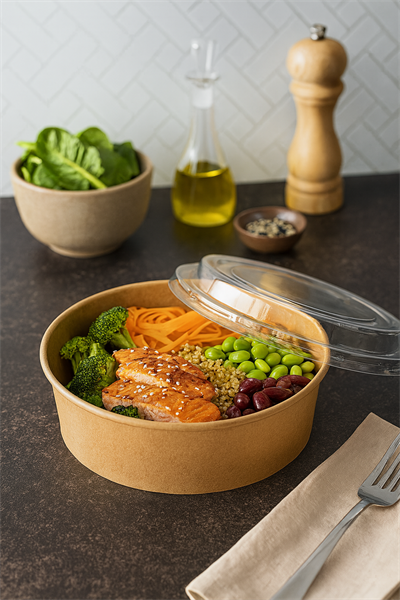 1100 cc Kraft Salata Kasesi Kapaklı 50li