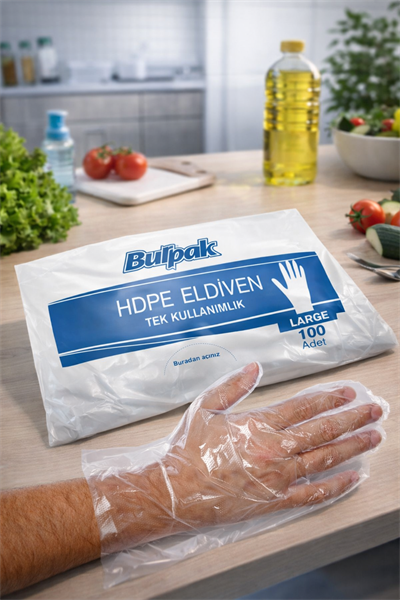 Burpak Şeffaf Tezgah Eldiveni 100lü