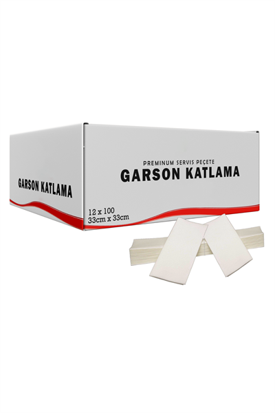 Garson Katlama Peçete 33x33 cm 100lü 12 Paket