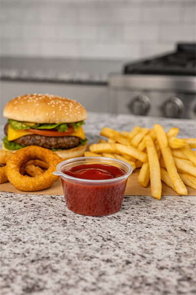 30 cc Yuvarlak Kapaklı Sos Kabı 50li