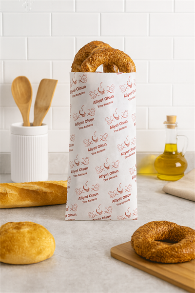 9x26 cm Lvc Kuşe Kese Kağıdı Desenli Beyaz 10 KG