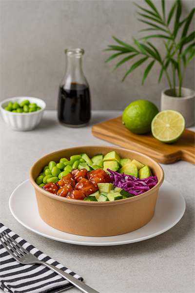 1100 cc Kraft Salata Kasesi Kapaklı 50li