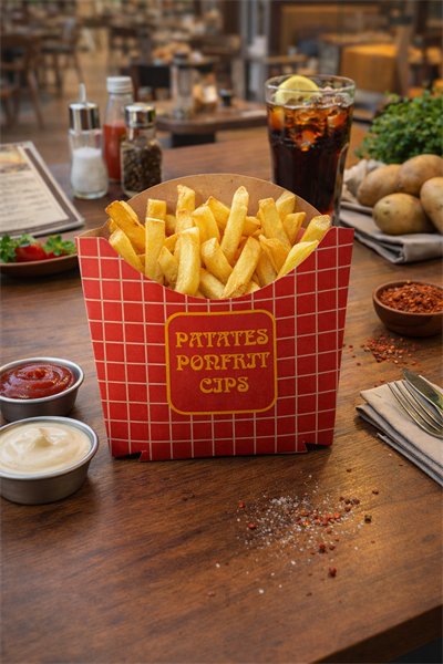Patates Cips Kutusu Kırmızı 100lü