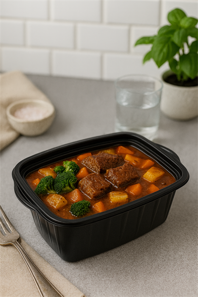 1000 cc Dikdörtgen Sıcak Yemek Kabı 50li