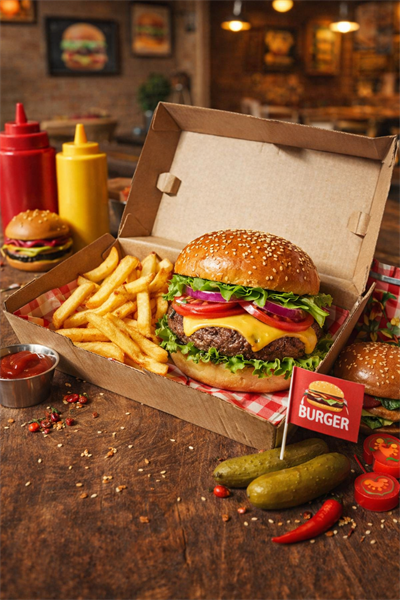 Duble Hamburger Kutusu 100lü