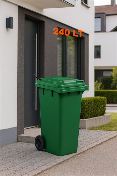 240 LT Yeşil Çöp Konteyner