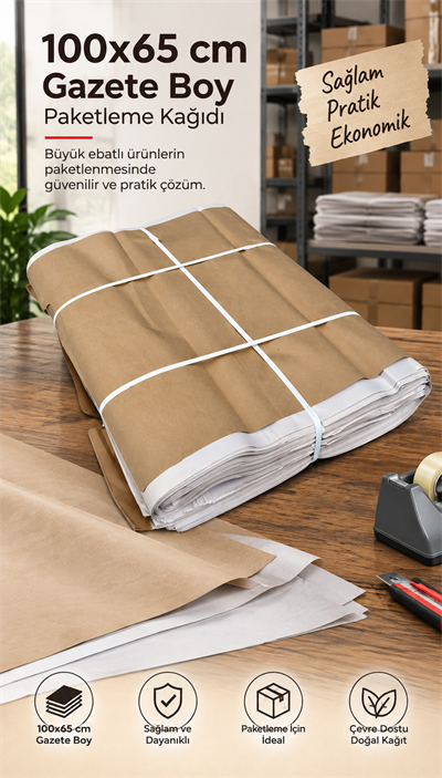 100x65 cm Gazete Boy Paketleme Kağıdı 25 KG