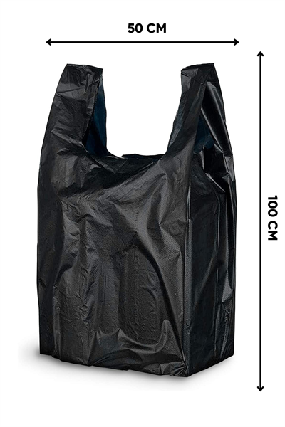 Kalın Siyah Poşet 50*100 cm Hantal Boy 1 KG
