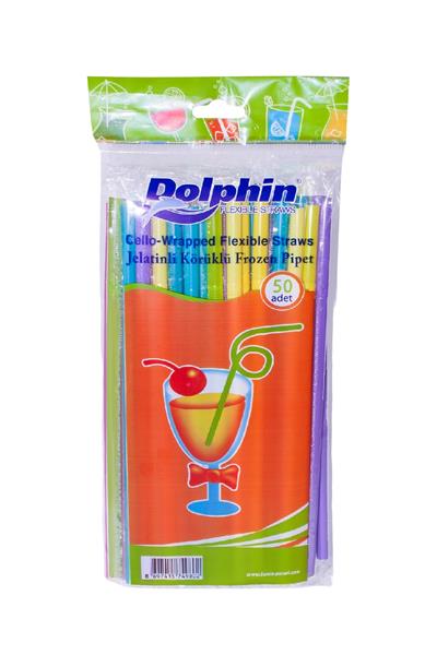 Dolphin Jelatinli Körüklü Frozen Pipet Renkli 50li