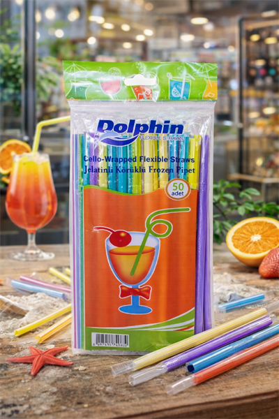 Dolphin Jelatinli Körüklü Frozen Pipet Renkli 50li