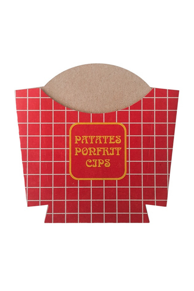 Patates Cips Kutusu Kırmızı 100lü