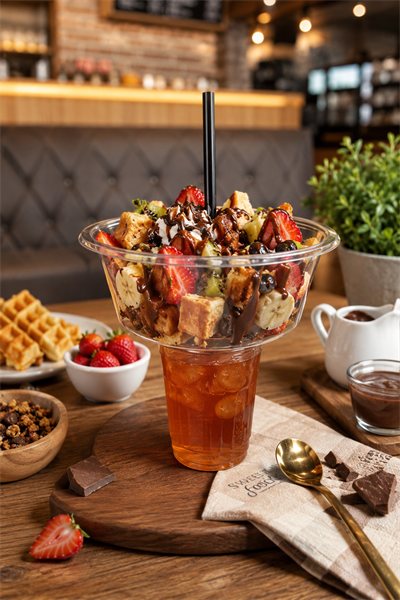 95 Çap Pet Waffle Kapak Bardak Üstü Waffle