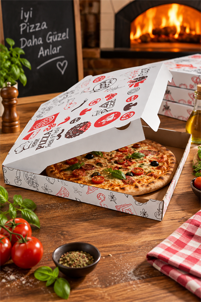 Pizza Kutusu 32x32 cm Beyaz 100lü