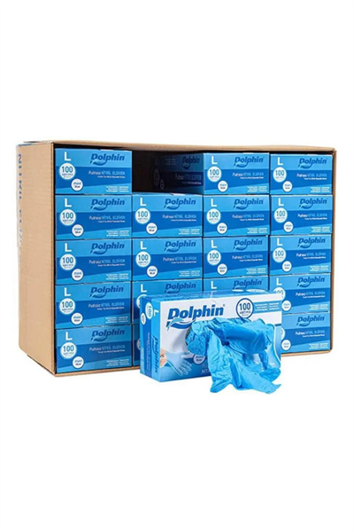 Dolphin Mavi Nitril Eldiven Large 100lü