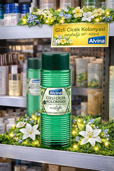 Alvina 60 Derece Gizli Çiçek Kolonyası 400 ml