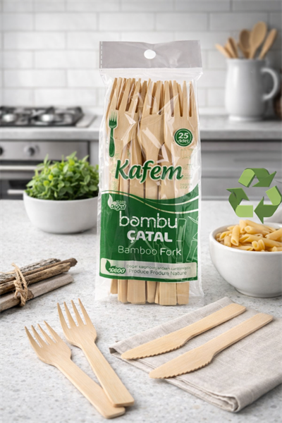 Kafem Ahşap Çatal 25li