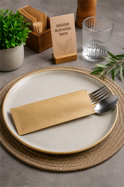 İthal Şamua Kraft Kaşıklık – Hijyenik Çatal Kaşık Servis Kılıfı 10 KG