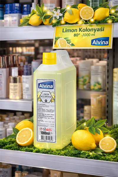 Alvina 80 Derece Limon Kolonyası 1000 ml 