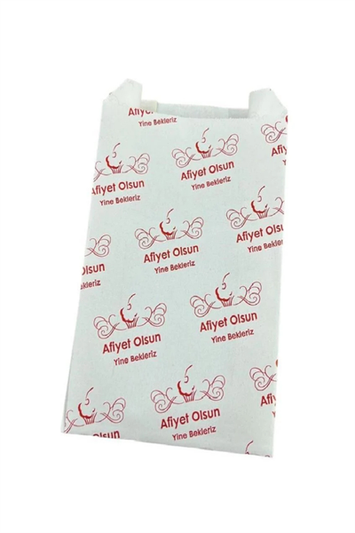 9x26 cm Lvc Kuşe Kese Kağıdı Desenli Beyaz 10 KG
