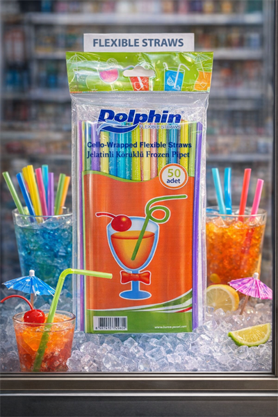 Dolphin Jelatinli Körüklü Frozen Pipet Renkli 50li