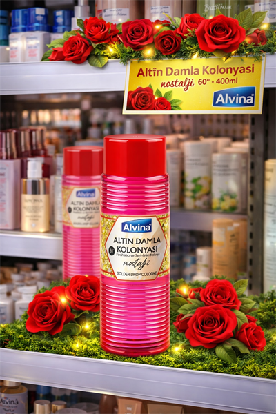 Alvina 60 Derece Altın Damla Kolonyası 400 ml