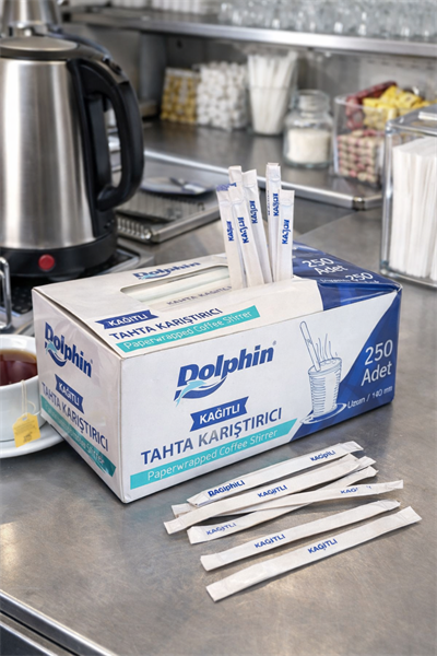 Dolphin Kağıtlı Tahta Karıştırıcı 250li