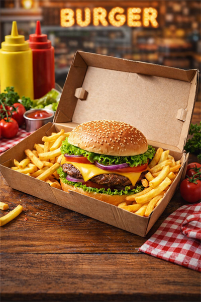 Duble Hamburger Kutusu 100lü