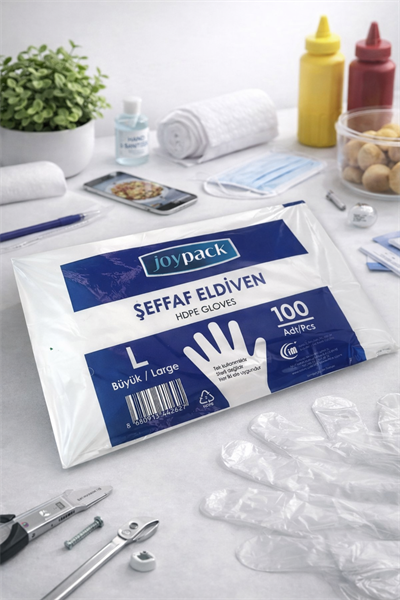 Joypack Şeffaf Tezgah Eldiveni 100lü