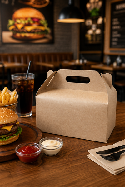 Kraft Menü Taşıma Çantası Mealbox – Paket Servis Çantası 25 Adet