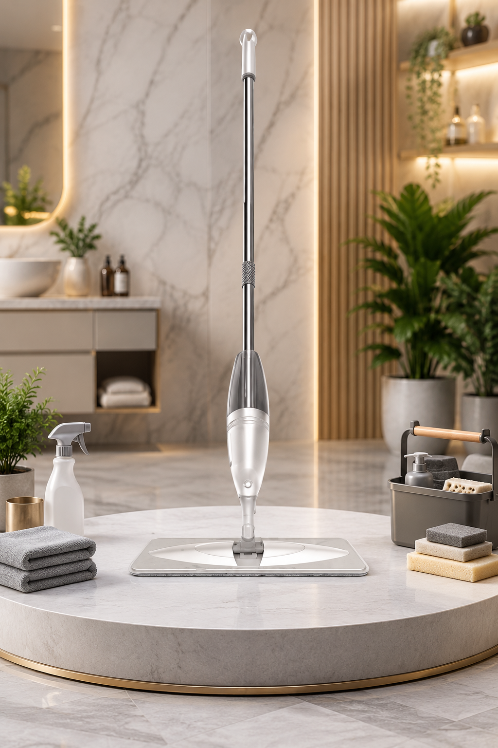 Sprey Mop Metal Sap 40 cm | Hazneli Pratik Zemin Temizlik Mopu