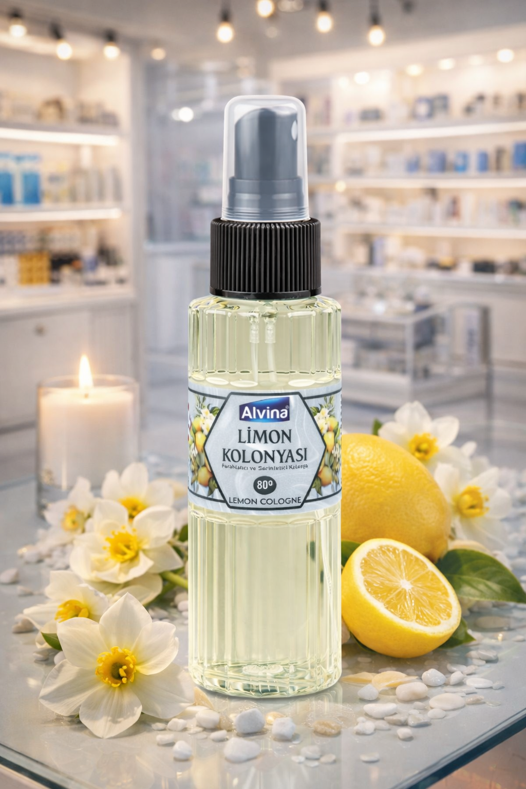 Alvina 80 Derece Sprey Limon Kolonyası 100 ml
