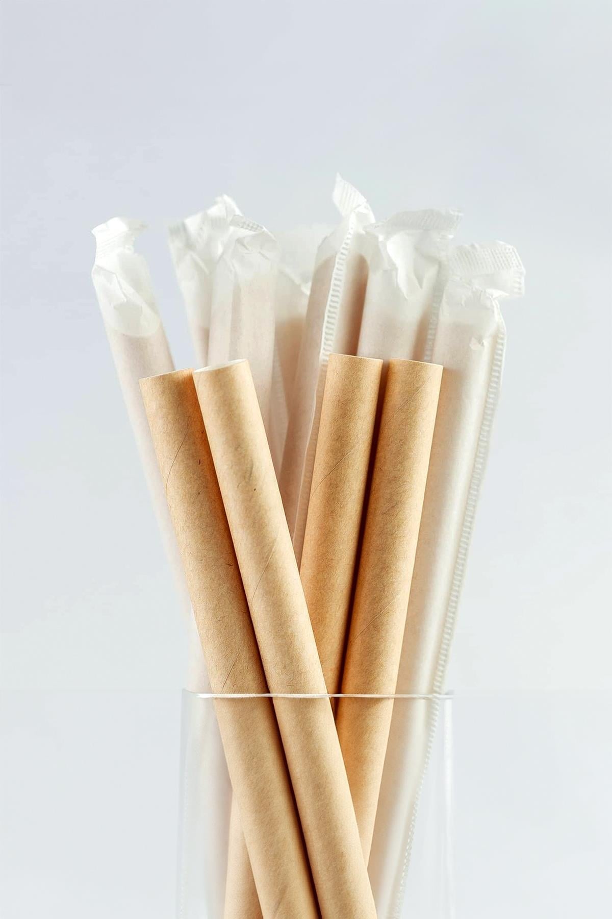 Roll-Up Kağıt Sargılı Kağıt Pipet 50'li