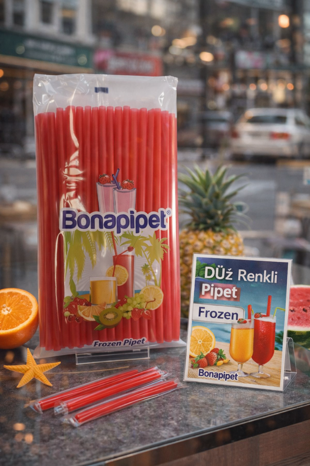 Bonapipet Düz Renkli Pipet 200'lü