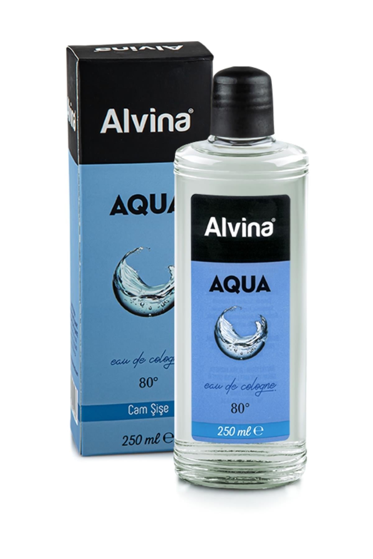 Alvina 80 Derece Cam Şişe Aqua Kolonya 250 ml