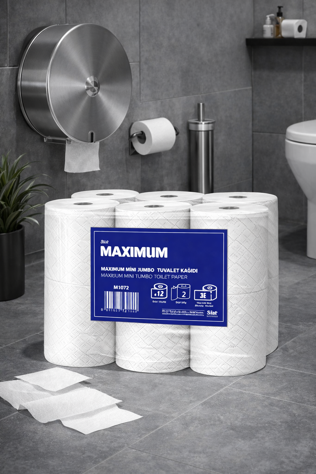 Mini Jumbo Tuvalet Kağıdı 3 KG 12'li