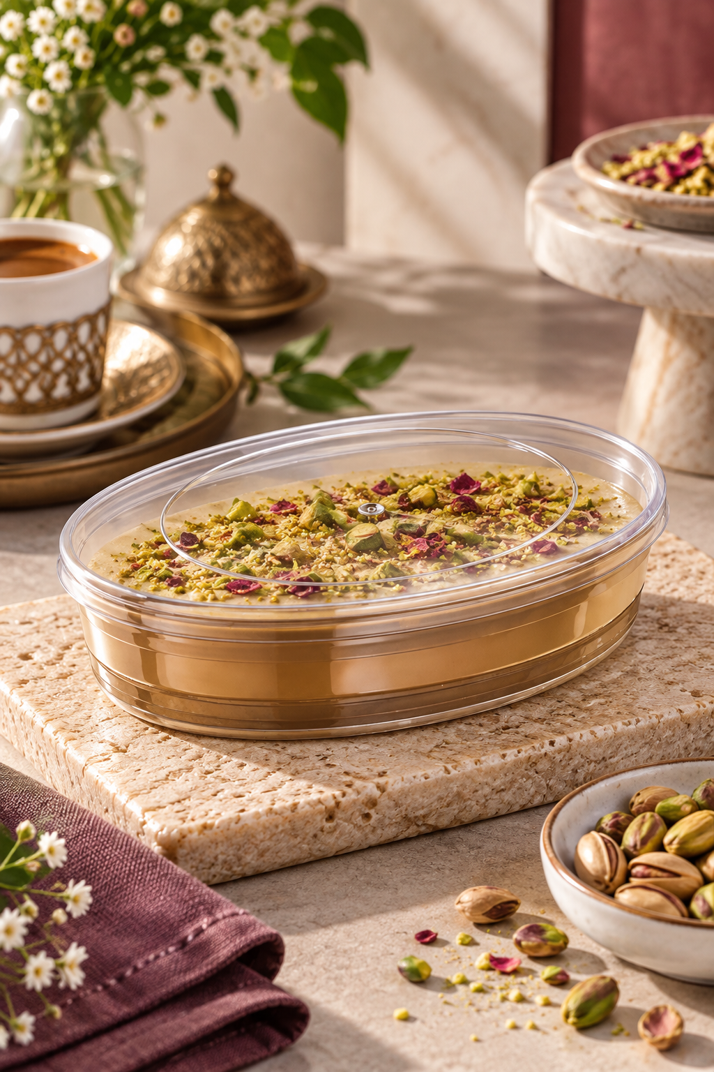 May-410 380 cc Kapaklı Melodi Elips Kutu Gold 225'li
