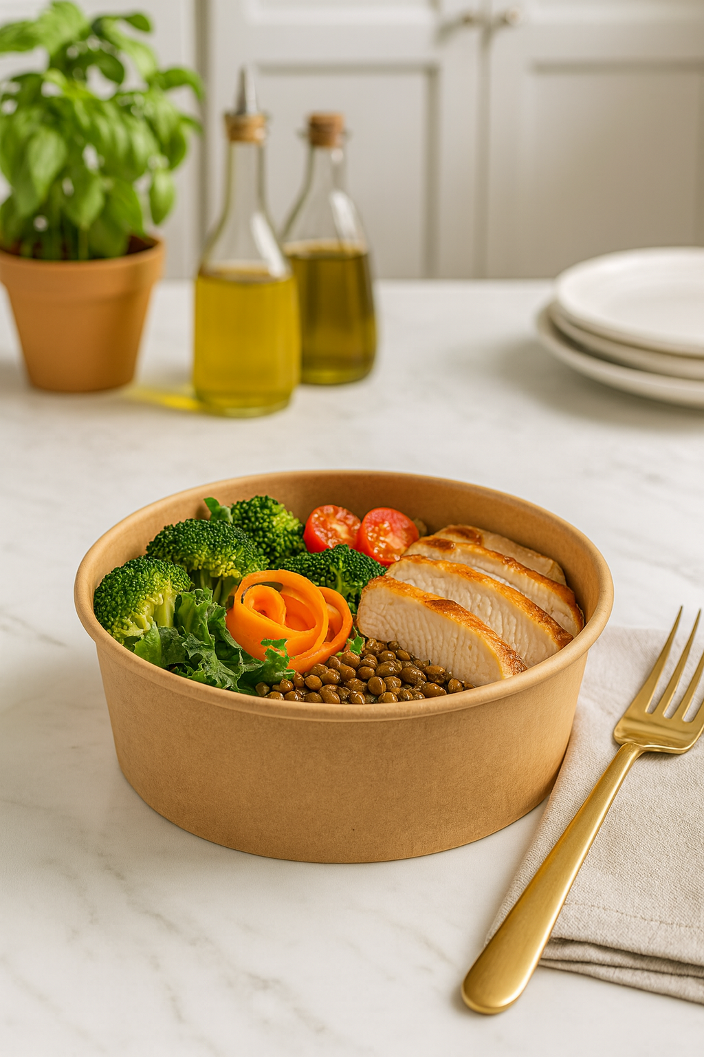 1300 cc Kraft Salata Kasesi Kapaklı 50'li